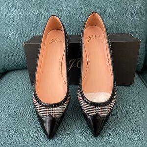J.CREW BLACK SPECTATOR FLAT NEW SIZE 8